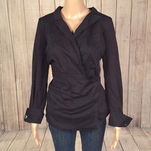 black wrap shirt